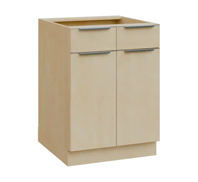 SIS - 6DZ2 spodní skříňka, 2-dveřová, 2-zásuvková, 870x600x600, bříza světlá